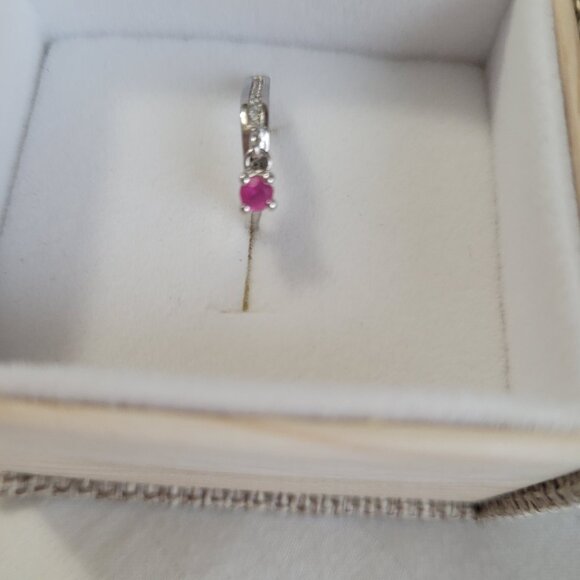 Ruby Sterling Dangle Earrings - Picture 8 of 11